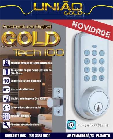 FECHADURA DIGITAL GOLD TECH 100